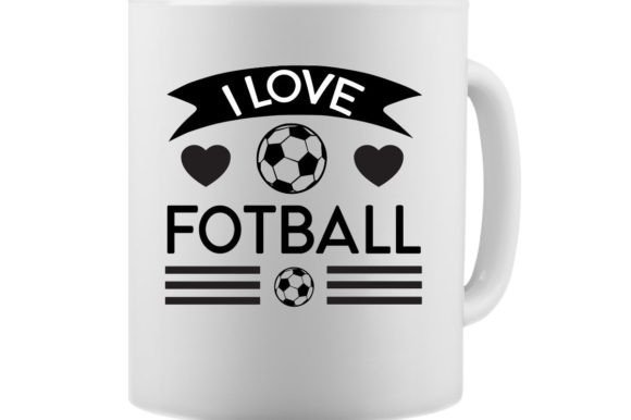 I Love Football Graphics for Crafts & Digital Sales