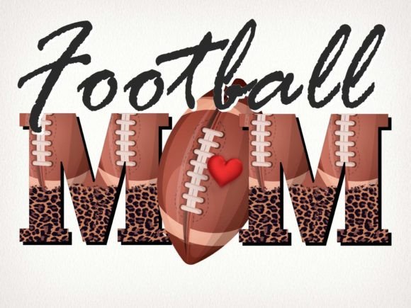 Retro Football Mom Graphics for Crafts & Publishing