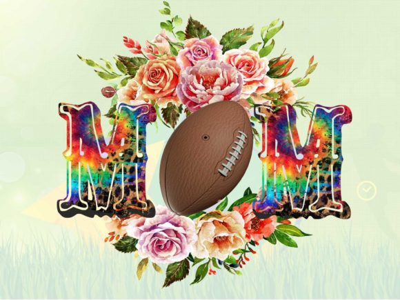 Rugby Football Mom Tie Dye Sublimation Graphics for Crafts